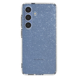 „Spigen“ skystųjų kristalų dėklas, skirtas „Samsung Galaxy S25“ – blizgučiais skaidrus
