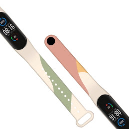 Dirželis Moro apyrankė, skirta Xiaomi Mi Band 4 / Mi Band 3 Silikoninio dirželio laikrodžio apyrankės modelis 5