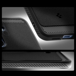 „Spigen Rugged Armor Mag MagSafe“ dėklas, skirtas „Samsung Galaxy S25“ – matinės juodos spalvos