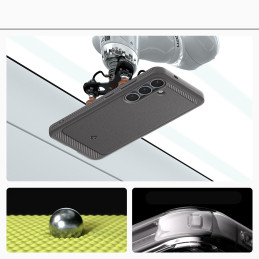 „Spigen Rugged Armor Mag MagSafe“ dėklas, skirtas „Samsung Galaxy S25“ – pilkas