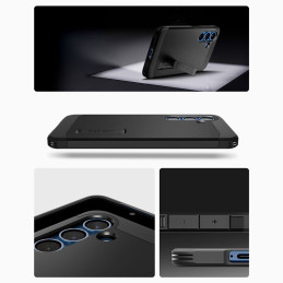 „Spigen Tough Armor MagSafe“ dėklas, skirtas „Samsung Galaxy S25“ – juodas