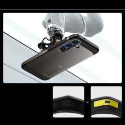 „Spigen Tough Armor MagSafe“ dėklas, skirtas „Samsung Galaxy S25“ – pilkas