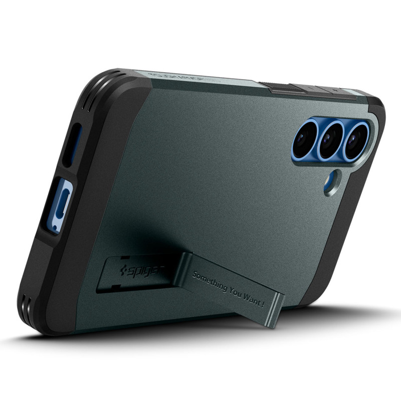 „Spigen Tough Armor MagSafe“ dėklas, skirtas „Samsung Galaxy S25“ – žalias