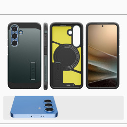 „Spigen Tough Armor MagSafe“ dėklas, skirtas „Samsung Galaxy S25“ – žalias
