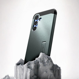 „Spigen Tough Armor MagSafe“ dėklas, skirtas „Samsung Galaxy S25“ – žalias