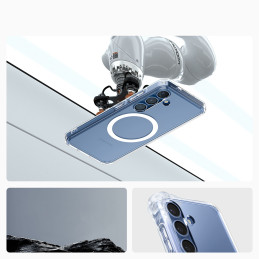„Spigen Ultra Hybrid Mag“ dėklas, skirtas „Samsung Galaxy S25“ – skaidrus
