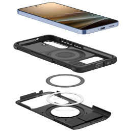 „Spigen Slim Armor MagSafe“ dėklas, skirtas „Samsung Galaxy S25“ – juodas