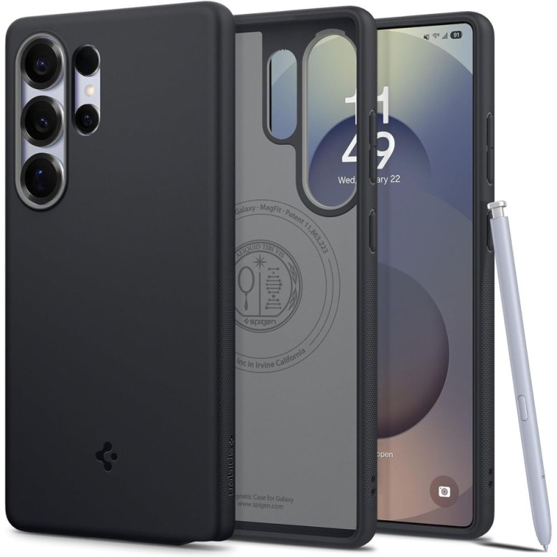 „Caseology Nano Pop“ dėklas, skirtas „Samsung Galaxy S25 Ultra“ – juodas