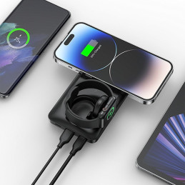 Išorinė baterija „Veger MagMulti W1156“ 10000mAh 22.5W 3A „MagSafe PD QC3.0“ - juoda