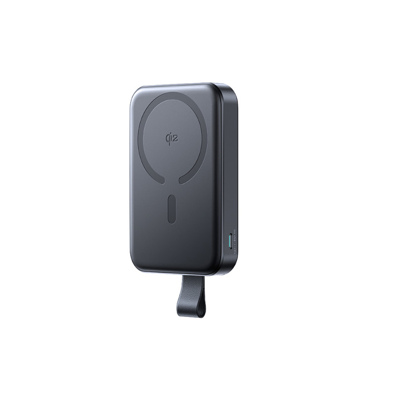 „Joyroom JR-PBM11“ išorinė baterija 10000mAh 22.5W Qi2, suderinama su „MagSafe“, su stovu - juoda