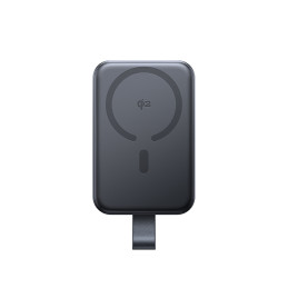 „Joyroom JR-PBM11“ išorinė baterija 10000mAh 22.5W Qi2, suderinama su „MagSafe“, su stovu - juoda