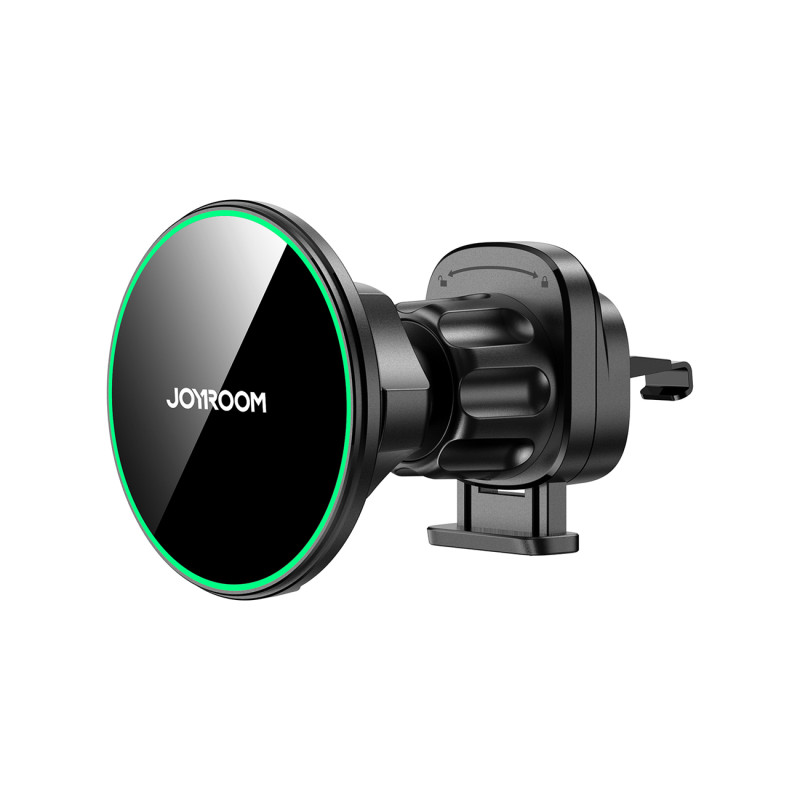 „Joyroom JR-ZS412“ laikiklis su Qi2 15W įkrovikliu, automobilinis, į oro išleidimo angą - juodas