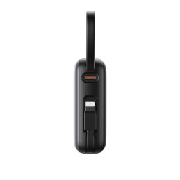 „Joyroom JR-PBF27“ 10000mAh 22,5W išorinė baterija su integruotu USB-C ir „Lightning“ laidu - juoda