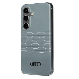 Audi IML geometrinio rašto dėklas, skirtas Samsung Galaxy S24 - pilkas
