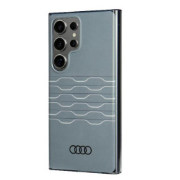Audi IML geometrinio rašto dėklas, skirtas Samsung Galaxy S24 Ultra - pilkas