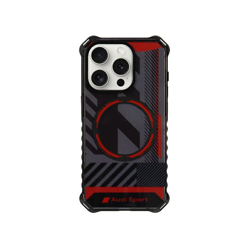 „Audi IML Sport MagSafe“ dėklas, skirtas „iPhone 15 Pro 6.1“ – juodas