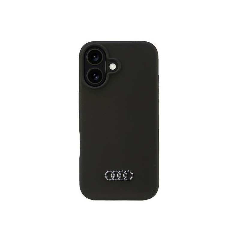 Audi silikoninis dėklas, skirtas iPhone 16 6.1" - juodas
