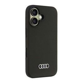 Audi silikoninis dėklas, skirtas iPhone 16 6.1" - juodas