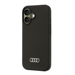 Audi silikoninis dėklas, skirtas iPhone 16 6.1" - juodas
