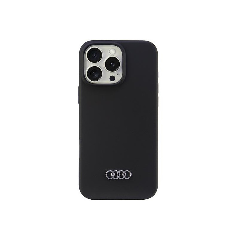 Audi silikoninis dėklas, skirtas iPhone 16 Pro Max 6.9" – juodas