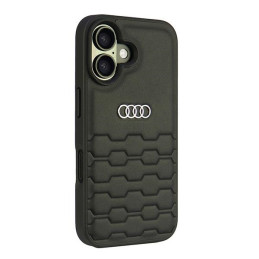 Audi sintetinės odos iPhone 16 6.1" dėklas – juodas