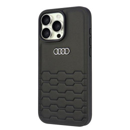 Audi sintetinės odos dėklas, skirtas iPhone 16 Pro Max 6.9" – juodas