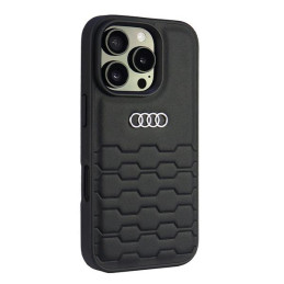 Audi sintetinės odos iPhone 16 Pro 6.3" dėklas – juodas
