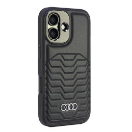 „Audi“ sintetinės odos „MagSafe“ dėklas, skirtas „iPhone 16 6.1“ – juodas