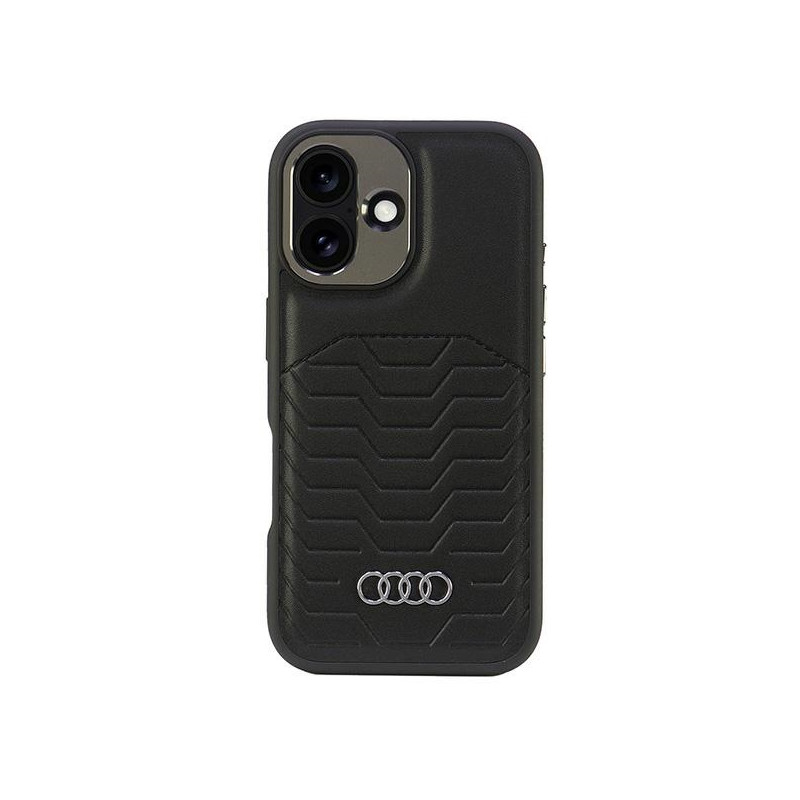 „Audi“ sintetinės odos „MagSafe“ dėklas, skirtas „iPhone 16 Plus 6.7“ – juodas