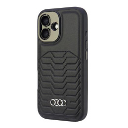 „Audi“ sintetinės odos „MagSafe“ dėklas, skirtas „iPhone 16 Plus 6.7“ – juodas