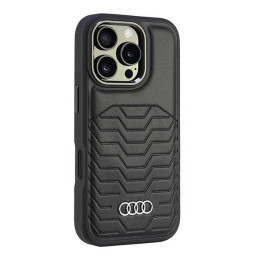 „Audi“ sintetinės odos „MagSafe“ dėklas, skirtas „iPhone 16 Pro 6.3“ – juodas