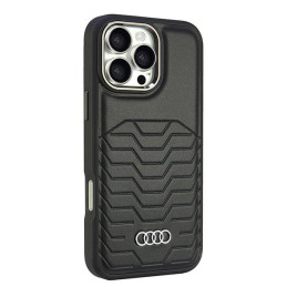 „Audi“ sintetinės odos „MagSafe“ dėklas, skirtas „iPhone 16 Pro Max 6.9“ – juodas