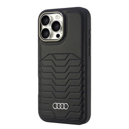 „Audi“ sintetinės odos „MagSafe“ dėklas, skirtas „iPhone 16 Pro Max 6.9“ – juodas