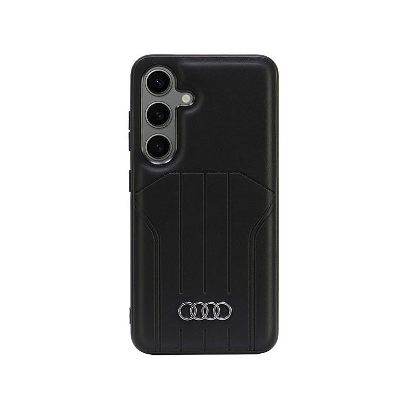 Audi sintetinės odos „MagSafe“ dėklas, skirtas „Samsung Galaxy S24“ – juodas