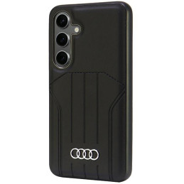 Audi sintetinės odos „MagSafe“ dėklas, skirtas „Samsung Galaxy S24“ – juodas