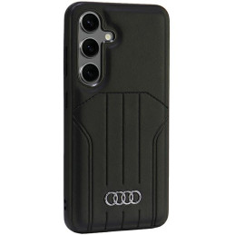 Audi sintetinės odos „MagSafe“ dėklas, skirtas „Samsung Galaxy S24“ – juodas
