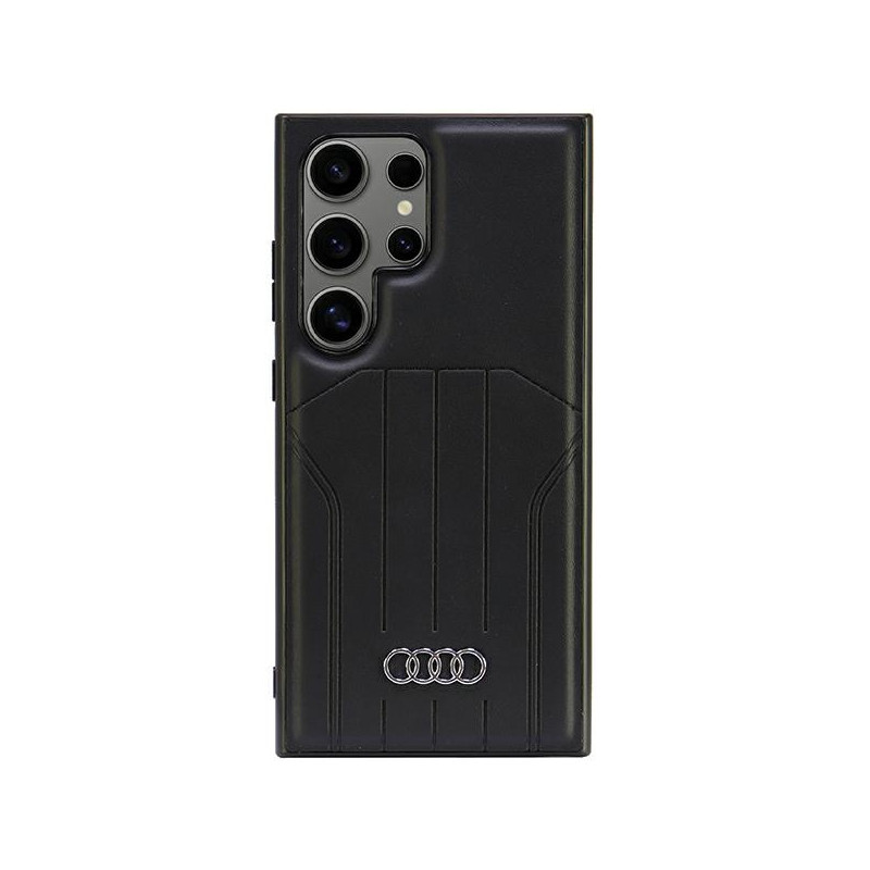 Audi sintetinės odos „MagSafe“ dėklas, skirtas „Samsung Galaxy S24 Ultra“ – juodas
