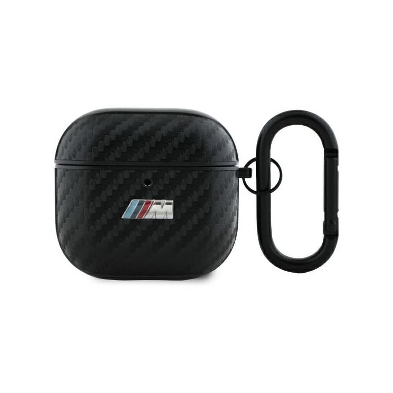 BMW Carbon M kolekcijos dėklas, skirtas AirPods 4 ausinėms – juodas