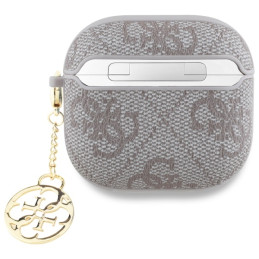 „Guess 4G Charm Collection“ dėklas, skirtas „AirPods 4“ – rožinis