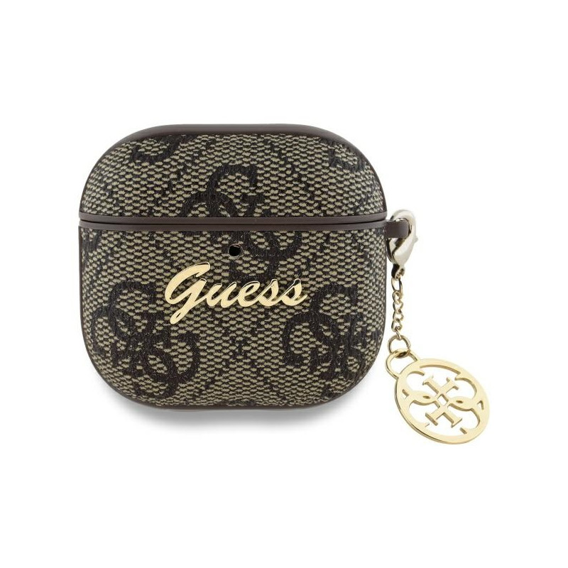 „Guess 4G Charm Collection“ dėklas, skirtas „AirPods 4“ – rudas