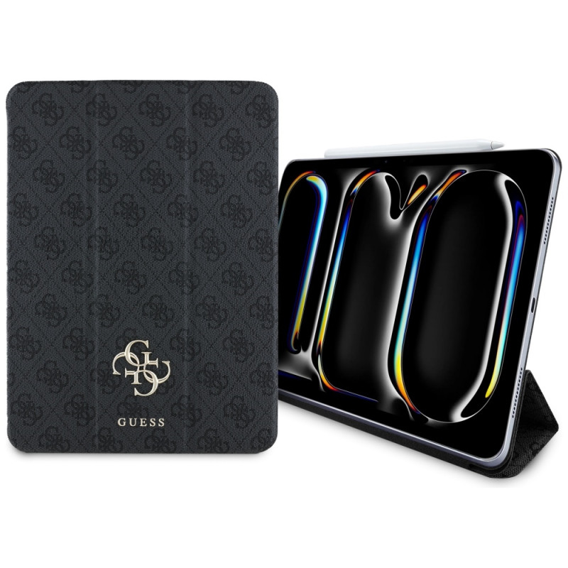 „Guess“ magnetinis 4G didelio logotipo dėklas „iPad Pro 11“ (2024) – juodas