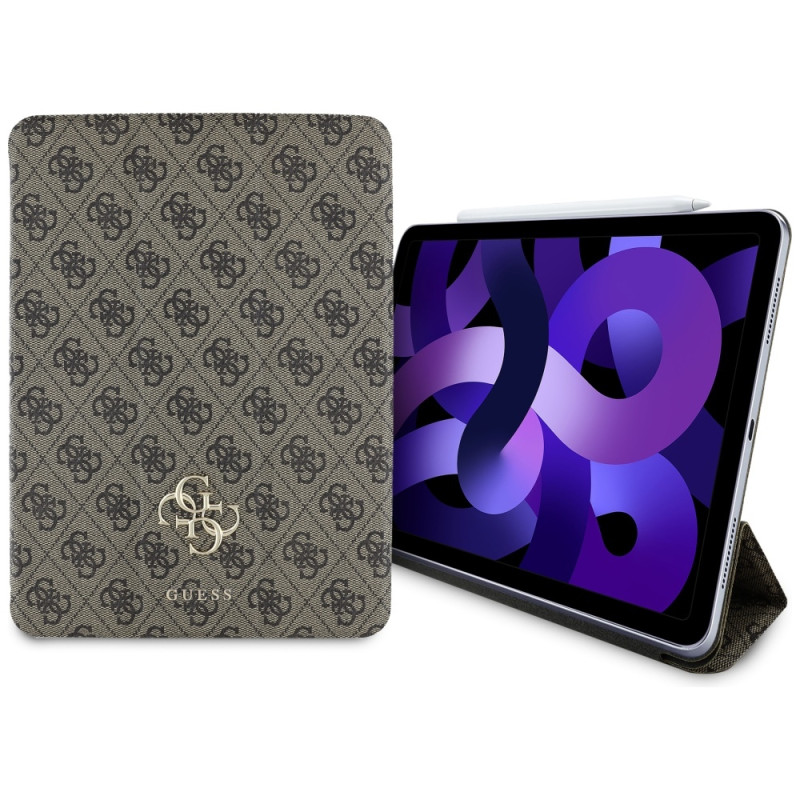 „Guess“ magnetinis 4G didelio logotipo „iPad Air 11“ (2024) dėklas – rudas
