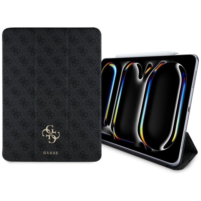 „Guess“ magnetinis 4G didelio logotipo „iPad Pro 13“ (2024) dėklas – juodas