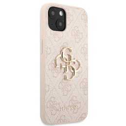 „Guess 4G“ didelis metalinis logotipo dėklas iPhone 13 / 14 / 15 6.1" – rožinis