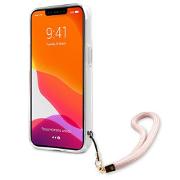 „Guess“ „Marble Strap“ kolekcijos iPhone 13 Pro Max 6.7" dėklas – rožinis