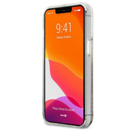 „Guess 4G Big Liquid Blizgučių“ dėklas, skirtas „iPhone 13 Pro Max 6.7“ – auksinis