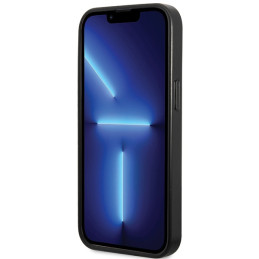 „Guess Strass“ metalinis logotipo dėklas iPhone 13 Pro Max 6.7" telefonui – juodas