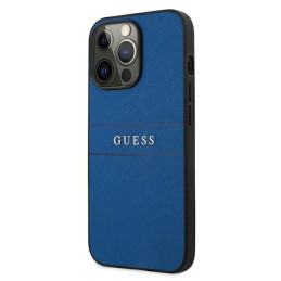„Guess Saffiano Strap“ dėklas, skirtas iPhone 13 Pro Max 6.7" – mėlynas