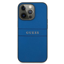 „Guess Saffiano Strap“ dėklas, skirtas iPhone 13 Pro Max 6.7" – mėlynas