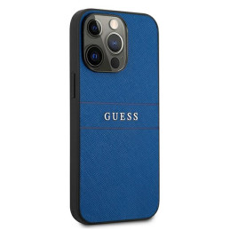 „Guess Saffiano Strap“ dėklas, skirtas iPhone 13 Pro Max 6.7" – mėlynas
